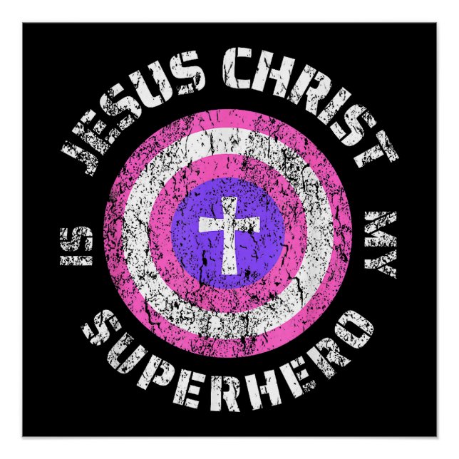 Póster Jesucristo Es Mi Superhéroe Jesús (Anverso)