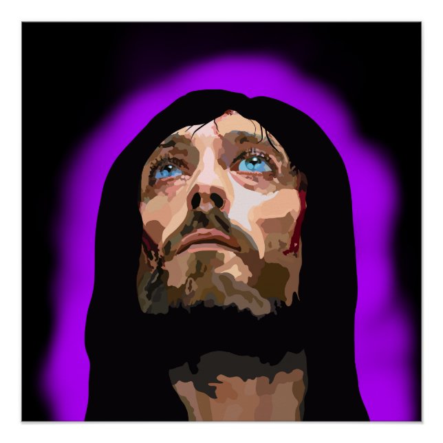Póster Jesucristo mano dibujada arte (Anverso)