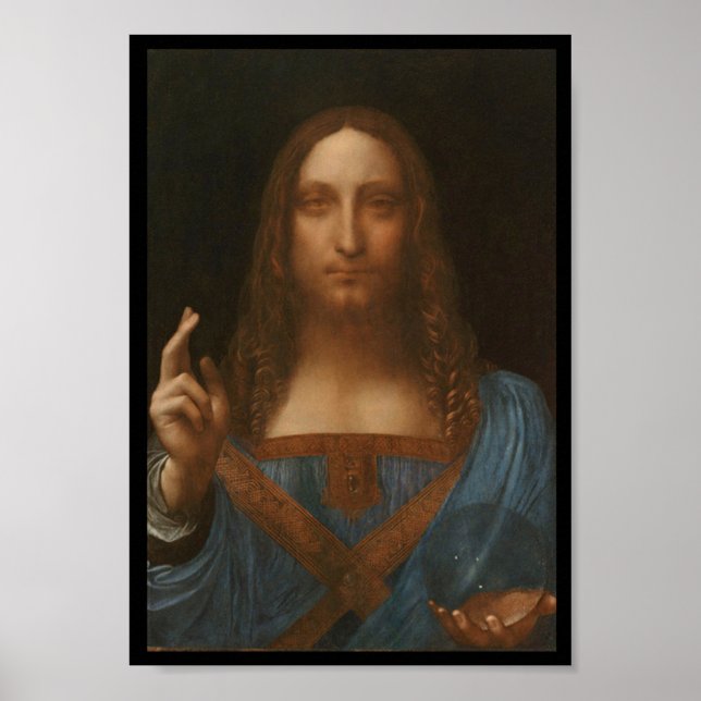 Póster Jesucristo por Leonardo da Vinci, dolor renacentis (Frente)