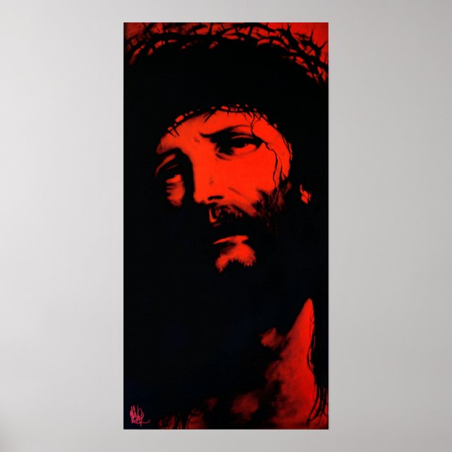 Póster Jesucristo Poster de Cristo "rojo" (Frente)
