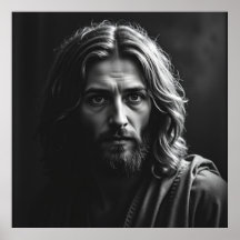 Jesucristo - Retrato artesanal de carbón vegetal