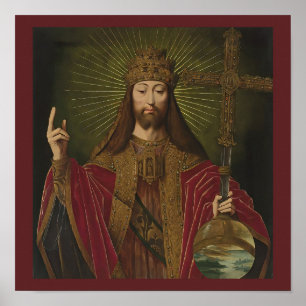 Póster Jesucristo Salvador del Mundo Benson