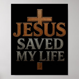 Póster Jesucristo Salvó Mi Vida Regalo Para Mujeres Hombr