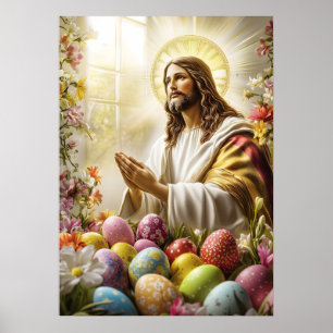 Póster Jesucristo Santa Resurrección Pascua