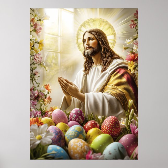 Póster Jesucristo Santa Resurrección Pascua (Frente)