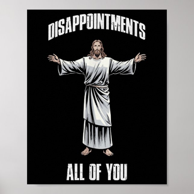 Póster Jesucristo Vintage decepciona a todos ustedes (Frente)