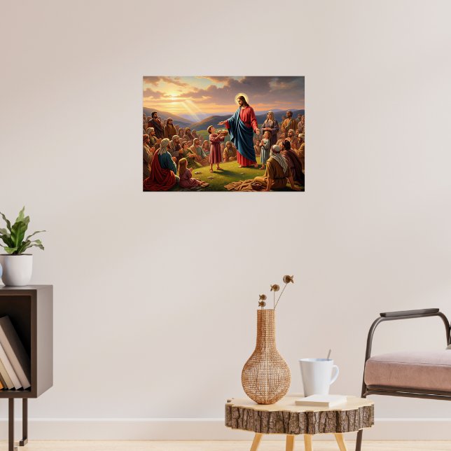 Póster Jesús alimentando a la gente (Salón 3)