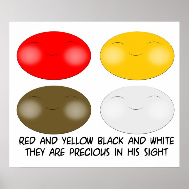 Póster Jesús ama a los niños pequeños del mundo (Frente)