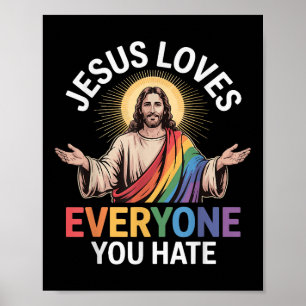 Póster Jesús Ama A Todos Los Que Odio