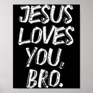 Póster Jesús Ama Hermano Religioso Dios Jesús Cristianos 