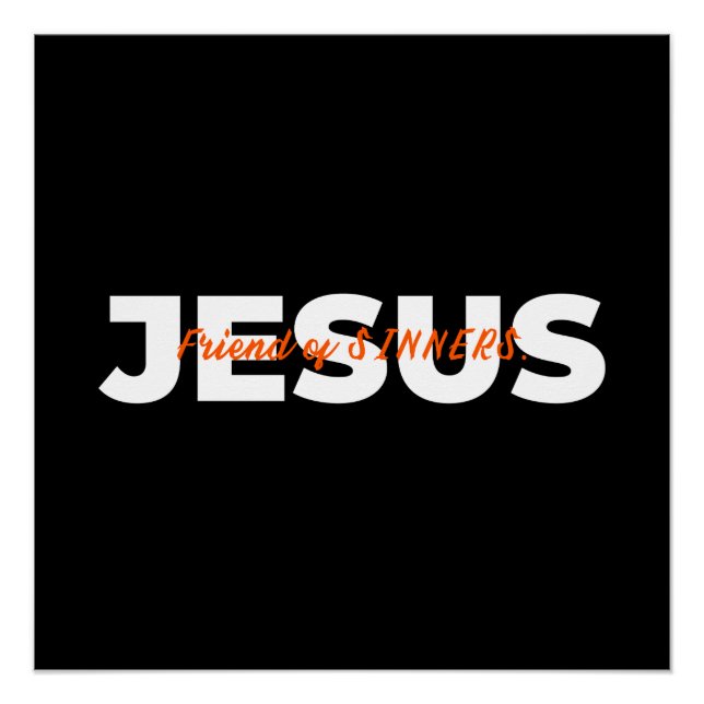 Póster JESÚS. Amigo de SINNERS. (Anverso)
