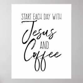 Póster Jesus and Coffee