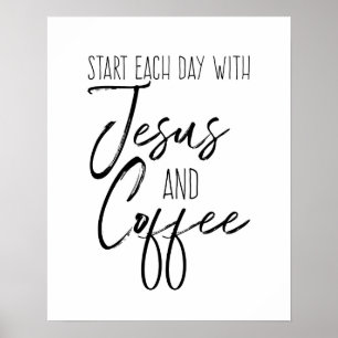 Póster Jesus and Coffee