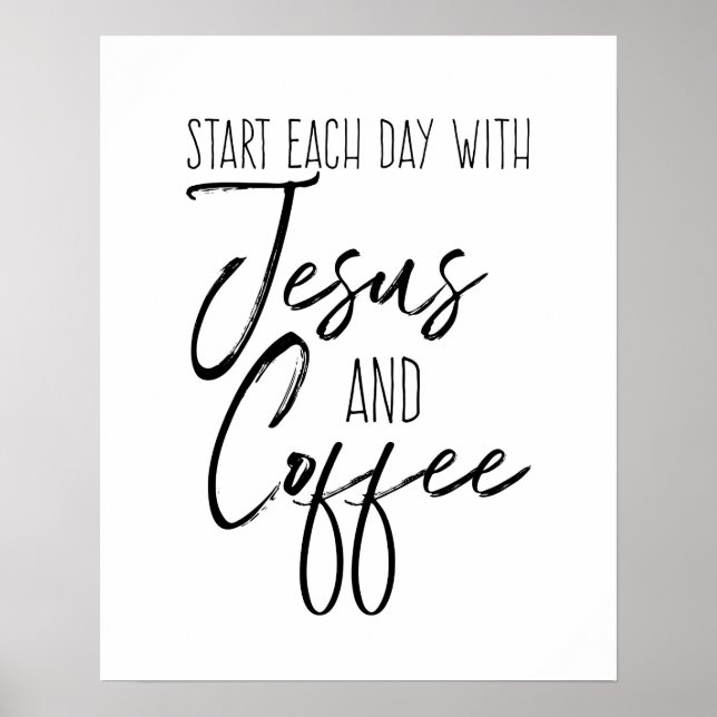 Póster Jesus and Coffee (Frente)
