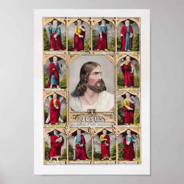 Póster Jesus and the Twelve Apostles (Frente)