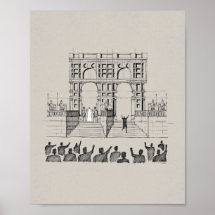 Póster Jesús antes del Pilato - Rey del Muro de la Biblia