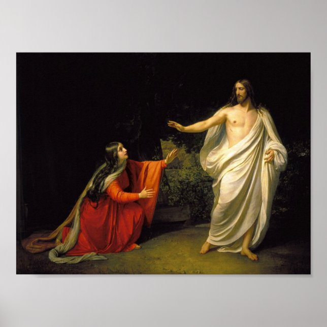 Póster Jesús aparece a María Magdalena (Marcos 16:9) (Frente)