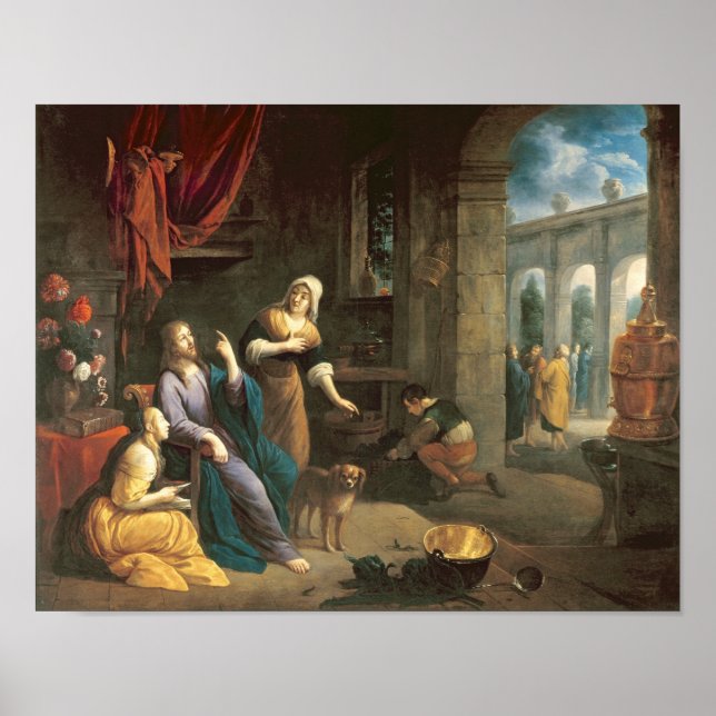 Póster Jesus at the Home of Martha and Mary (Frente)