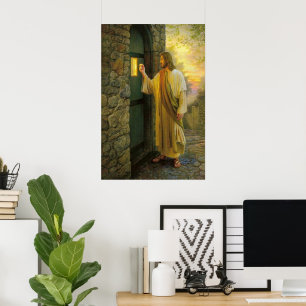 Póster Jesus At Your Door Vintage poster