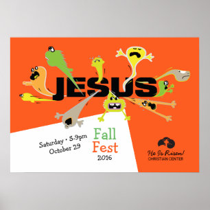 Póster Jesús aterrador