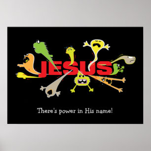 Póster Jesús aterrador