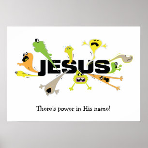 Póster Jesús aterrador