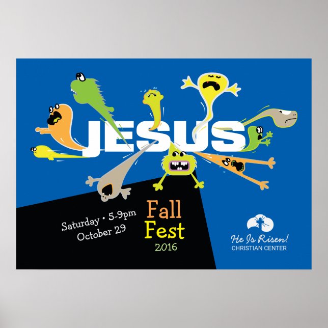 Póster Jesús aterrador (Frente)