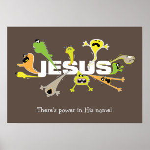 Póster Jesús aterrador