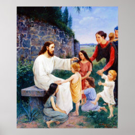 Póster Jesús Bendice A Los Niños Elin Danielson-Gambogi