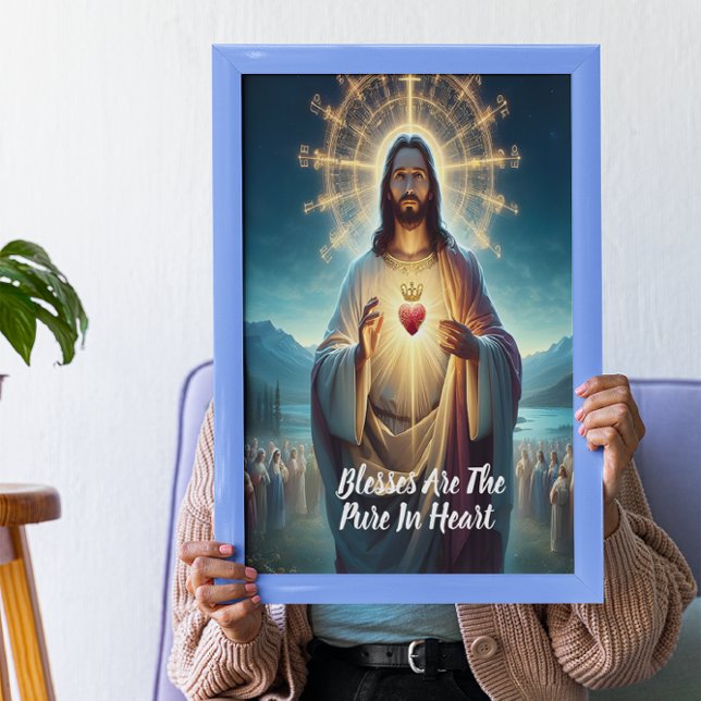 Póster Jesús bendiciendo lo puro: el corazón entre muchos (Subido por el creador)