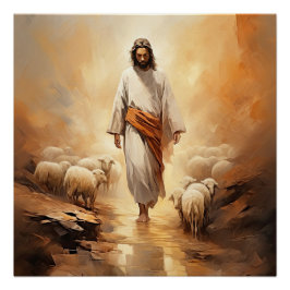Póster jesus, bible art, christian