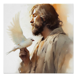 Póster jesus, bible art, christian