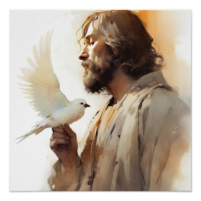Póster jesus, bible art, christian (Anverso)