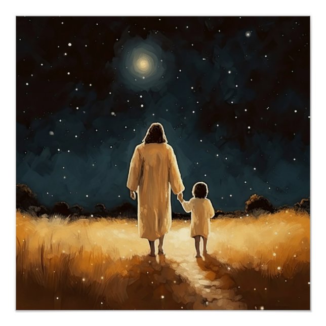 Póster jesus, bible art, christian (Anverso)