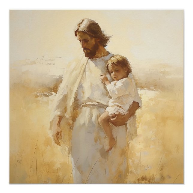 Póster jesus, bible art, new testament (Anverso)