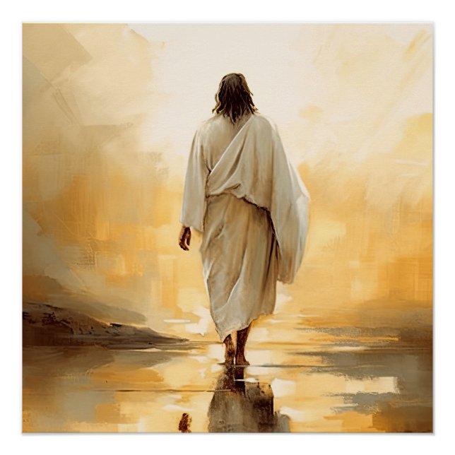 Póster jesus, bible art, new testament (Anverso)