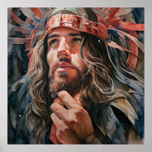Póster Jesús Buscando Dirección Del Padre