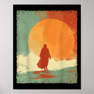 Póster Jesús Caminando Por El Agua