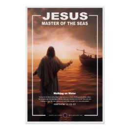 Póster Jesús - Caminando por el agua 1
