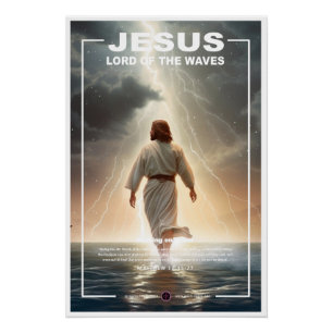 Póster Jesús - Caminando por el agua 2