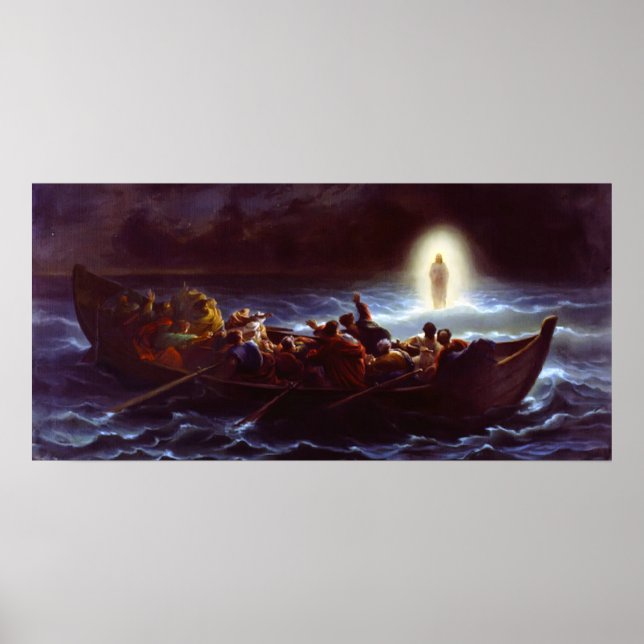 Póster Jesús caminando por el agua, Amedee Varin (Frente)