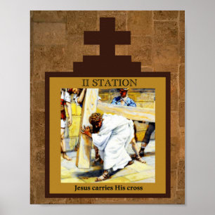 Póster Jesus Carries His Cross Station II