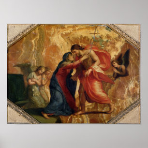 Póster Jesus Christ Receiving the Virgin in Heaven