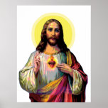 Póster Jesus Christus in Pop Art Style<br><div class="desc">Pop Art Jesus Christ. Pop cultural variation of Jesus in pop art style as Pop Icon. Fine Art for Jesus lover,  funny christian,  crucifixion,  contemporary,  vintage,  retro,  modern.</div>