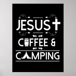 Póster Jesus Coffee And Camping