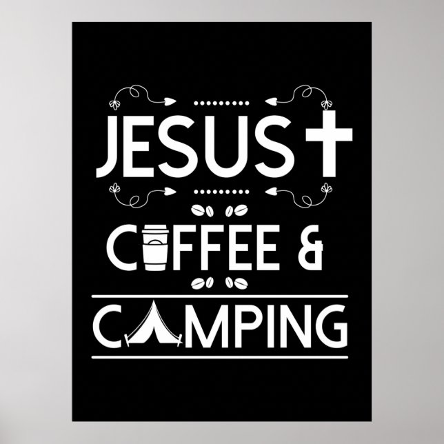 Póster Jesus Coffee And Camping (Frente)