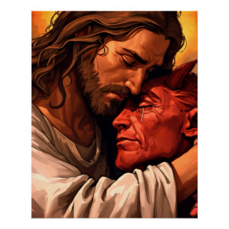 Póster Jesus Comforting Lucifer