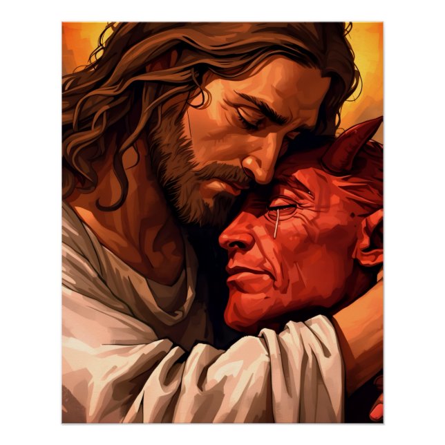 Póster Jesus Comforting Lucifer (Anverso)