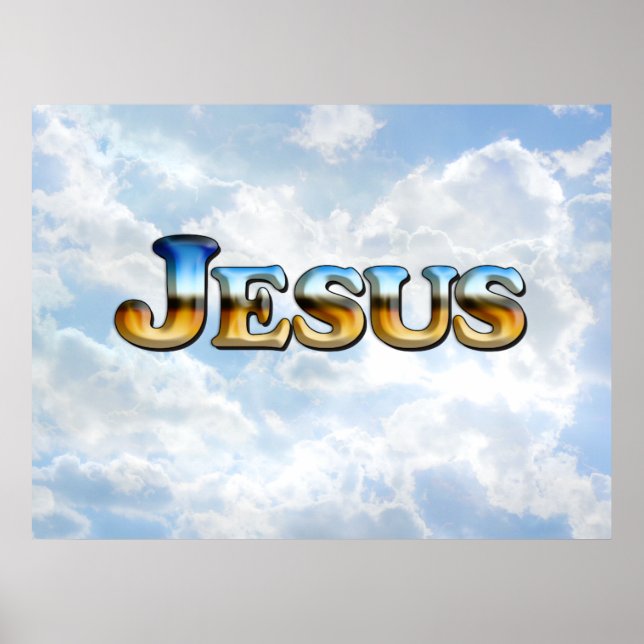 Póster Jesús con nubes - Poster (Frente)