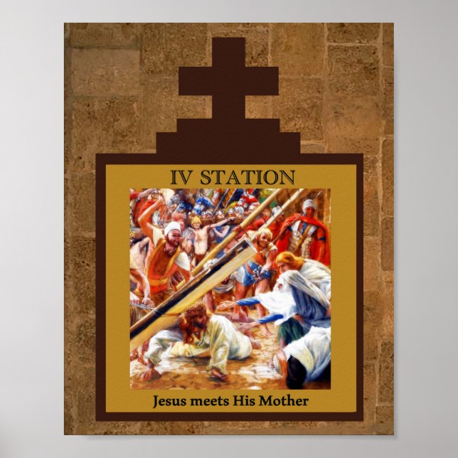 Póster Jesús Conoce a su Madre Estación 4 Poster (Frente)